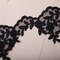 1 Yard Sophisticated Black Beaded Sheer Lace Chiffon Trim 3 Inch